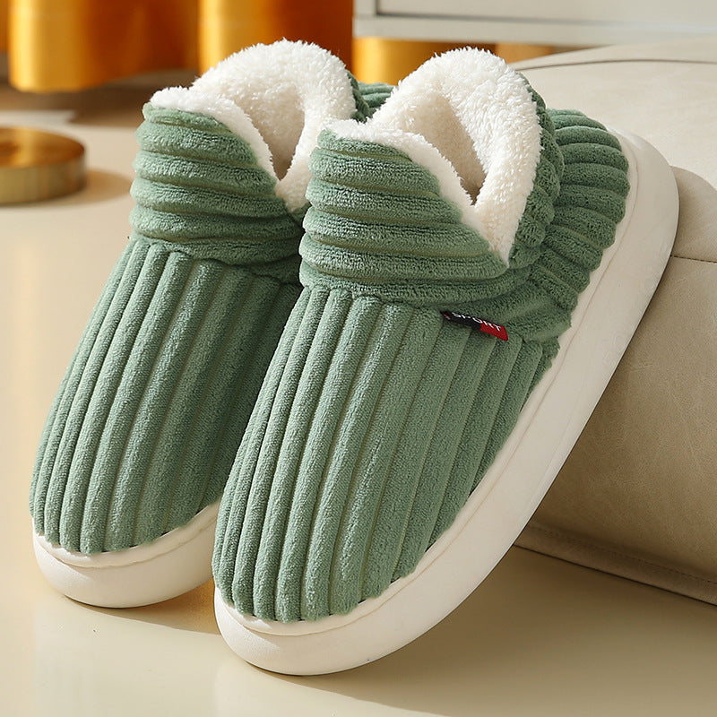 mCzO x Luxe LSS Winter Cotton Warm Indoor Outdoor Plush Shoes Fleece Slippers