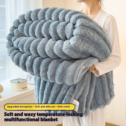 CloudSoft Solid Color Velvet Blanket Thickened Nap