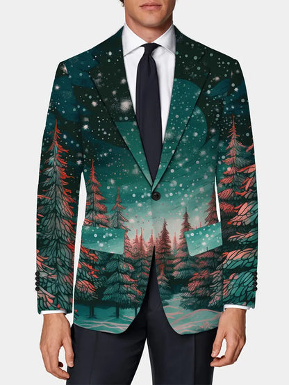 Man Cave Zon Christmas Series Cartoon Anime Men's Long-sleeved Coat