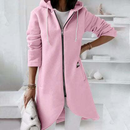 Luxe LSS Hoodie Sweatshirt Zipper Hooded Long Sleeve Sweater With Pocket Outerwear Tops Clothes