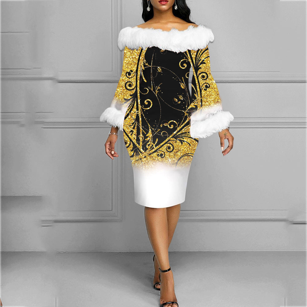 Luxe LSS Christmas Fashion Long Sleeve Dress For Women