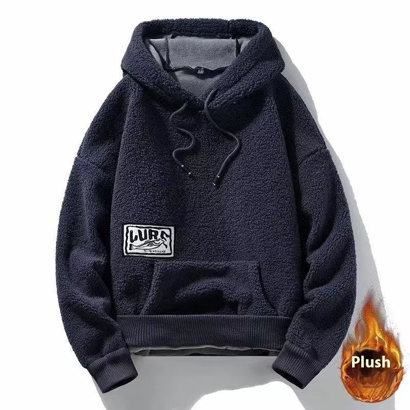 Man Cave thick Autumn and Winter Cashmere Hoodie Men