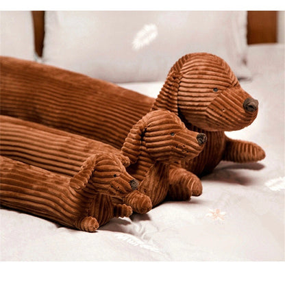 CloudSoft Brown Cute Dachshund Long Sofa Home Decor Pillow