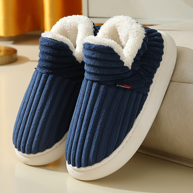 mCzO x Luxe LSS Winter Cotton Warm Indoor Outdoor Plush Shoes Fleece Slippers