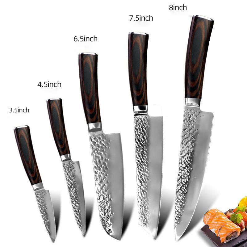 HomeRock Stainless steel kitchen knives with knife set 6 pieces loose set