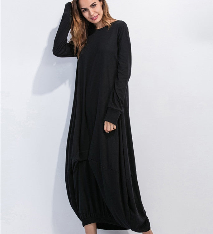 Luxe LSS Long Sleeve Round Neck T-shirt Lantern Skirt