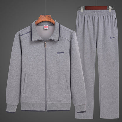 Man Cave Sport Suit Loose Autumn Winter Sweater Middle-aged And Elderly Casual Sportswear