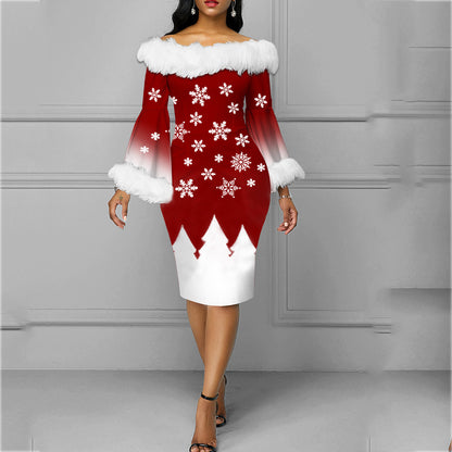 Luxe LSS Christmas Fashion Long Sleeve Dress For Women