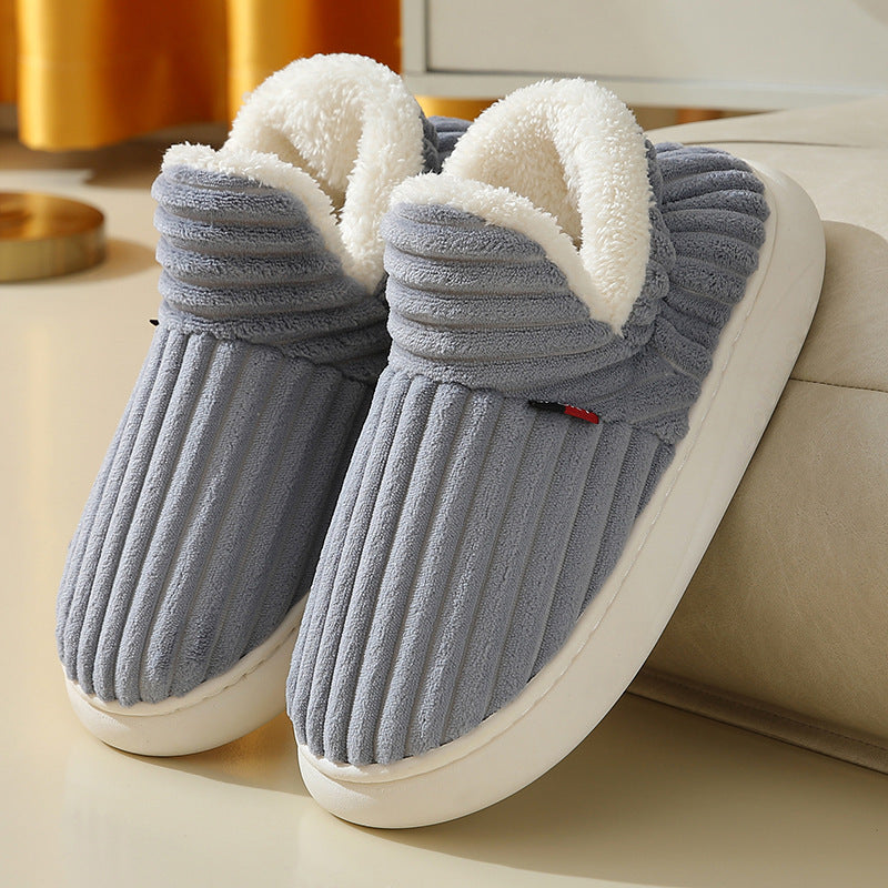 mCzO x Luxe LSS Winter Cotton Warm Indoor Outdoor Plush Shoes Fleece Slippers