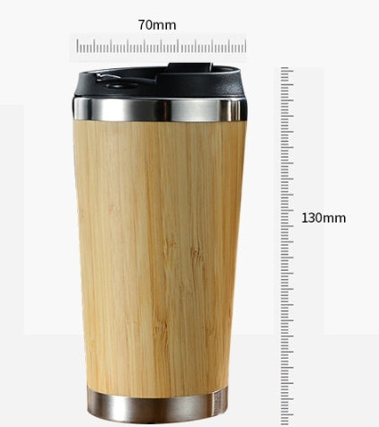 Home Rock Bamboo Coffee Cup Mug with Lid - Thermal