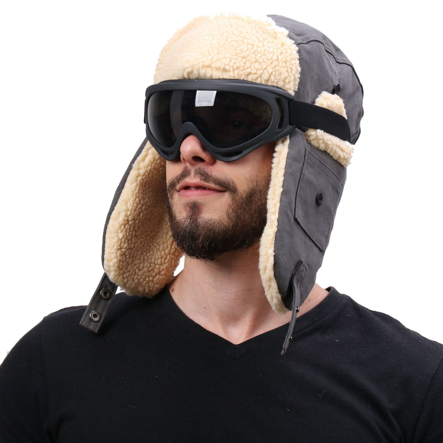 Windproof Outdoor Ski Hat With Thickened Ear Protection Flying Cap