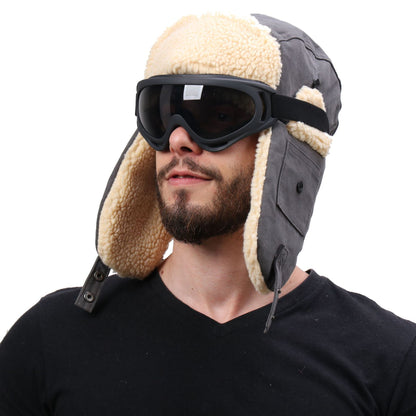 Windproof Outdoor Ski Hat With Thickened Ear Protection Flying Cap