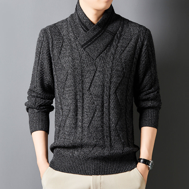 mCzO Woolen Winter V-neck Sweater