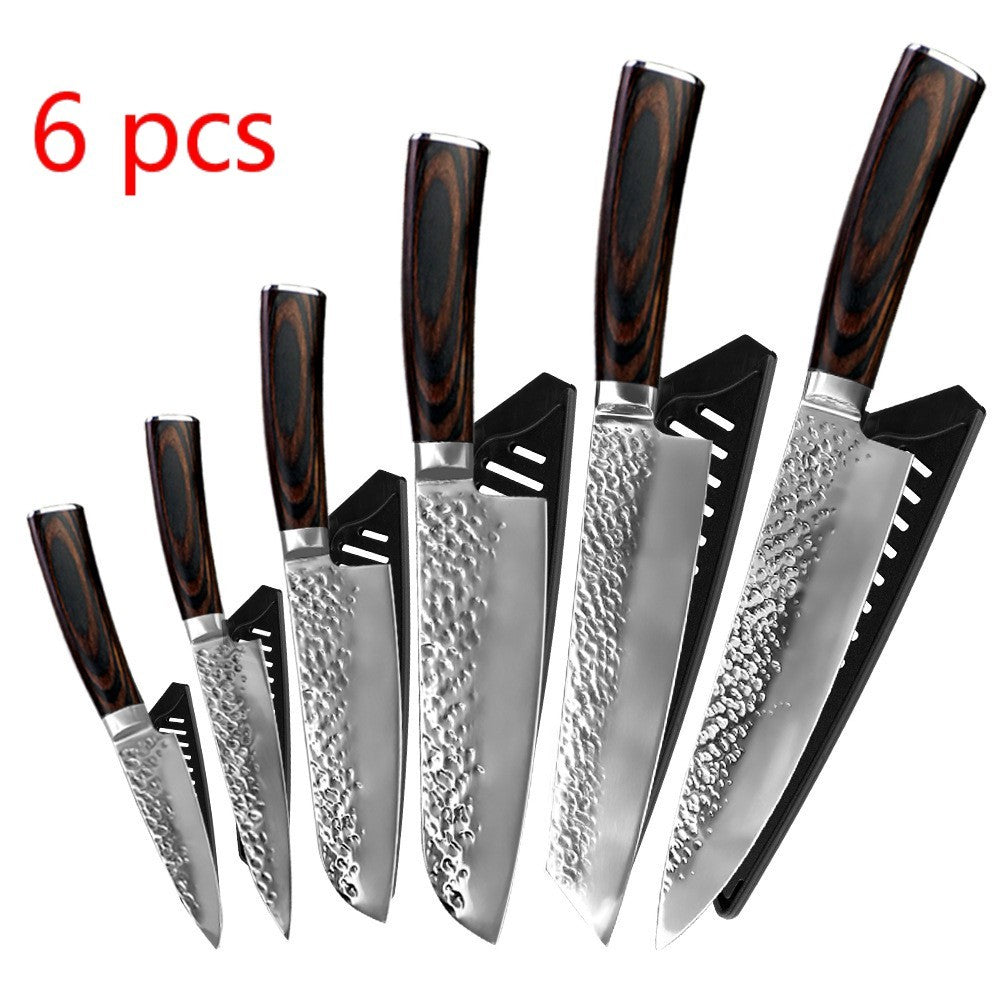 HomeRock Stainless steel kitchen knives with knife set 6 pieces loose set