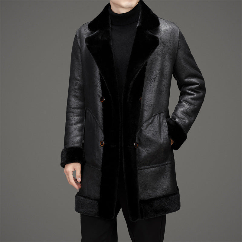 Man Cave Xuelan Mink Fur both-side Warm Coat