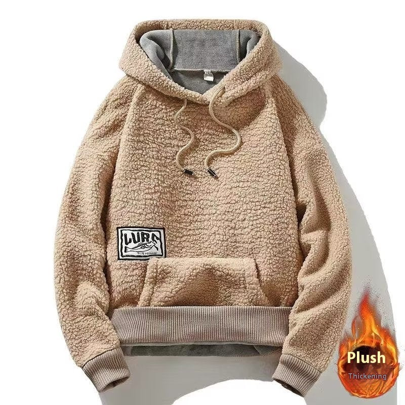 Man Cave thick Autumn and Winter Cashmere Hoodie Men