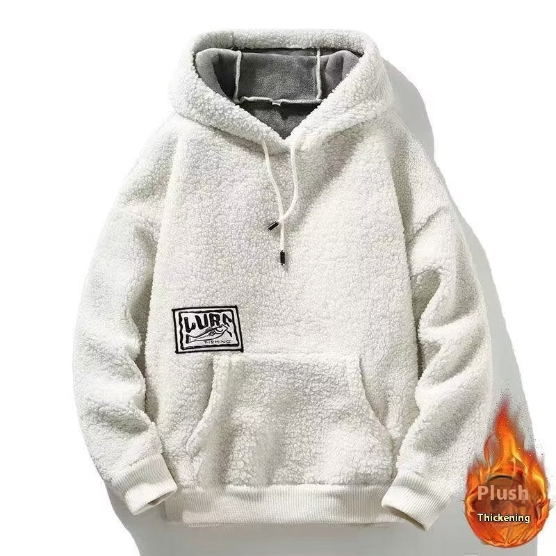 Man Cave thick Autumn and Winter Cashmere Hoodie Men