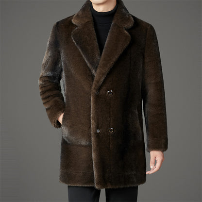 Man Cave Xuelan Mink Fur both-side Warm Coat