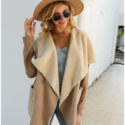 Luxe LSS Lapel Faux Fur Dust Coat