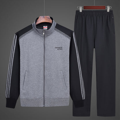 Man Cave Sport Suit Loose Autumn Winter Sweater Middle-aged And Elderly Casual Sportswear