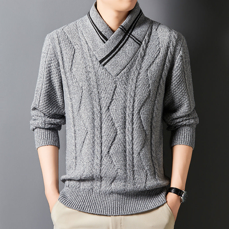 mCzO Woolen Winter V-neck Sweater