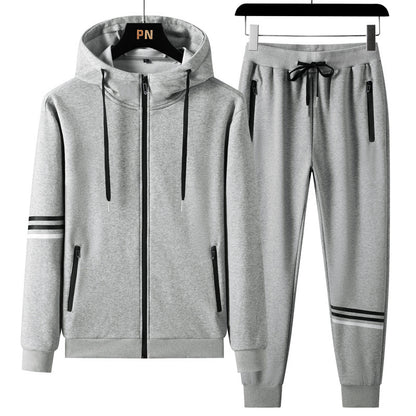 Man Cave Men's Casual Sports Pure Cotton Hooded Sweater Trousers Two-piece Set