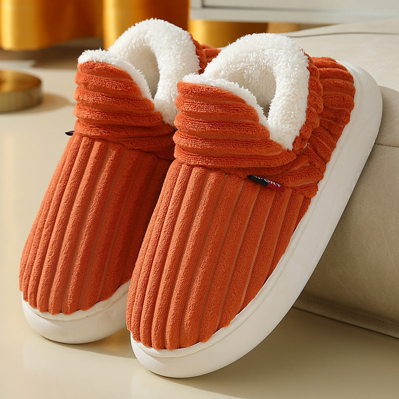 mCzO x Luxe LSS Winter Cotton Warm Indoor Outdoor Plush Shoes Fleece Slippers