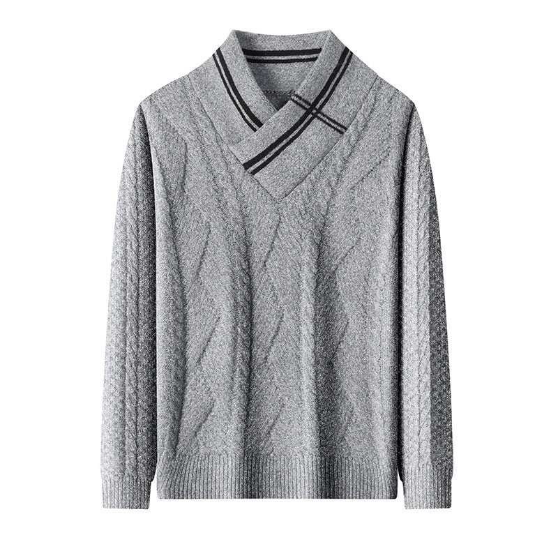 mCzO Woolen Winter V-neck Sweater