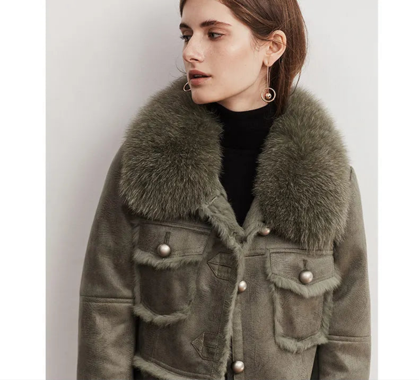 Luxe LSS Rabbit Leather Fur Coat