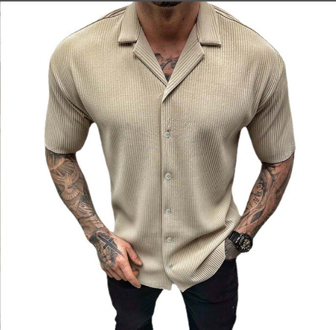 Man Cave Dude-Tee Solid Color Short Sleeve Shirt