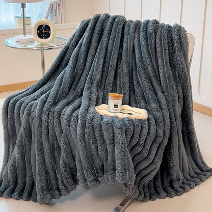 CloudSoft Solid Color Velvet Blanket Thickened Nap