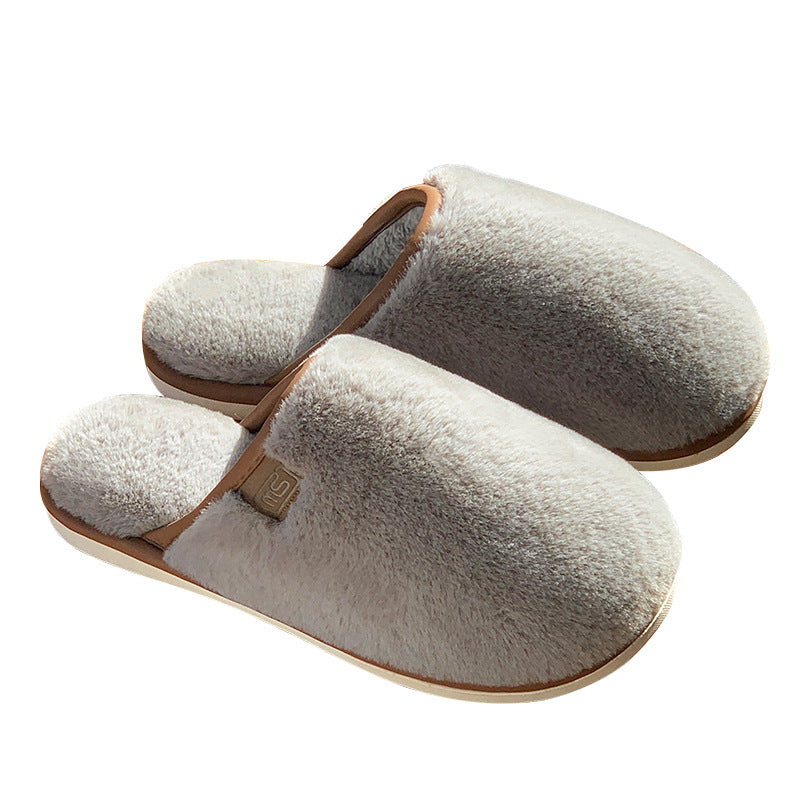 Man Cave X Luxe LSS Winter Plush Slippers Warm Solid House Shoes Non-slip Bedroom Floor Home Slipper For Women Men