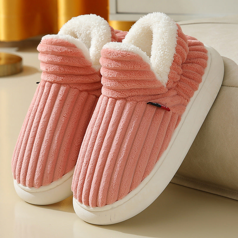 mCzO x Luxe LSS Winter Cotton Warm Indoor Outdoor Plush Shoes Fleece Slippers