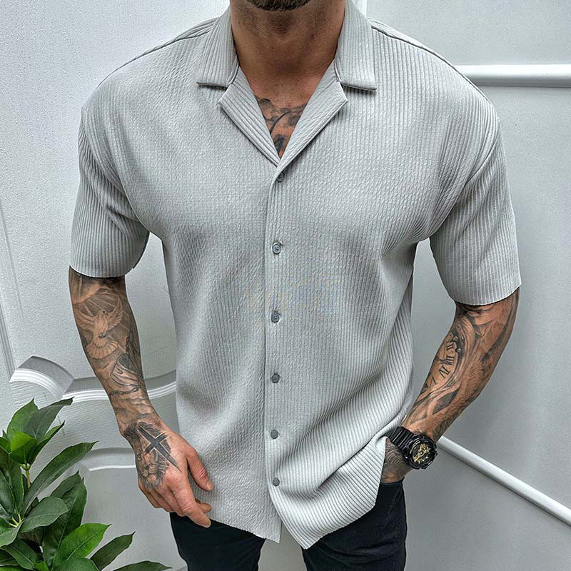 Man Cave Dude-Tee Solid Color Short Sleeve Shirt