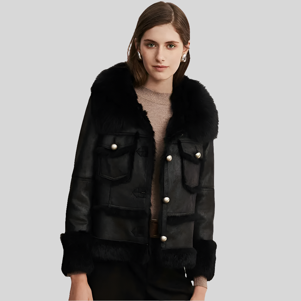 Luxe LSS Rabbit Leather Fur Coat