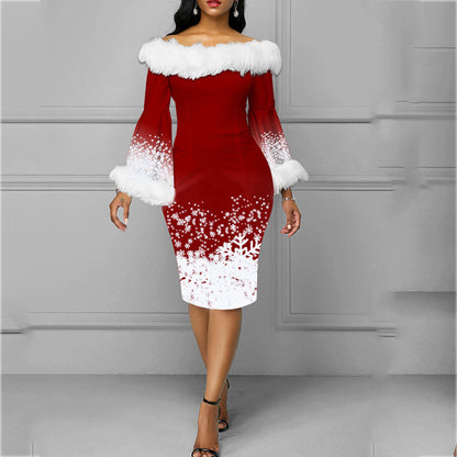 Luxe LSS Christmas Fashion Long Sleeve Dress For Women