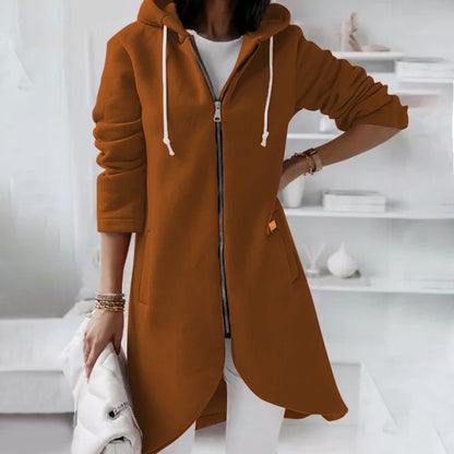 Luxe LSS Hoodie Sweatshirt Zipper Hooded Long Sleeve Sweater With Pocket Outerwear Tops Clothes