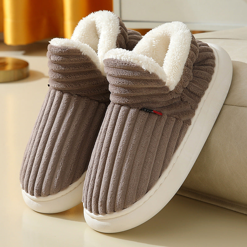 mCzO x Luxe LSS Winter Cotton Warm Indoor Outdoor Plush Shoes Fleece Slippers