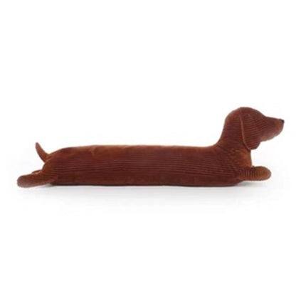 CloudSoft Brown Cute Dachshund Long Sofa Home Decor Pillow