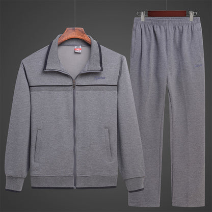 Man Cave Sport Suit Loose Autumn Winter Sweater Middle-aged And Elderly Casual Sportswear