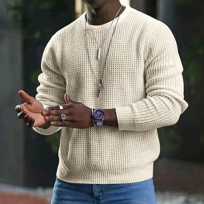 Man Cave New Youth Round Neck Long Sleeve Pullover Sweater