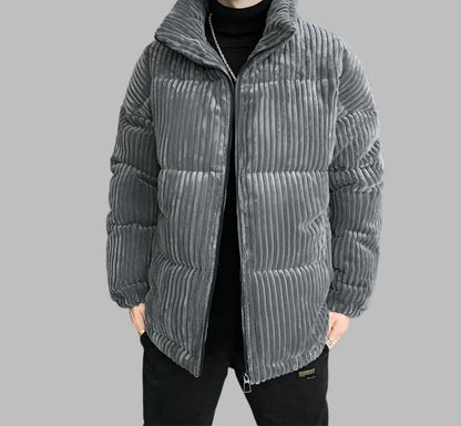 Man Cave Corduroy Padded Jacket Men Winter Thickening