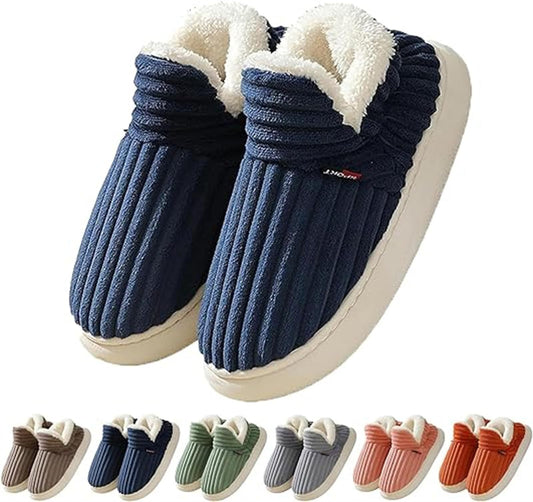 mCzO x Luxe LSS Winter Cotton Warm Indoor Outdoor Plush Shoes Fleece Slippers