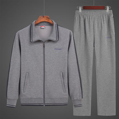 Man Cave Sport Suit Loose Autumn Winter Sweater Middle-aged And Elderly Casual Sportswear