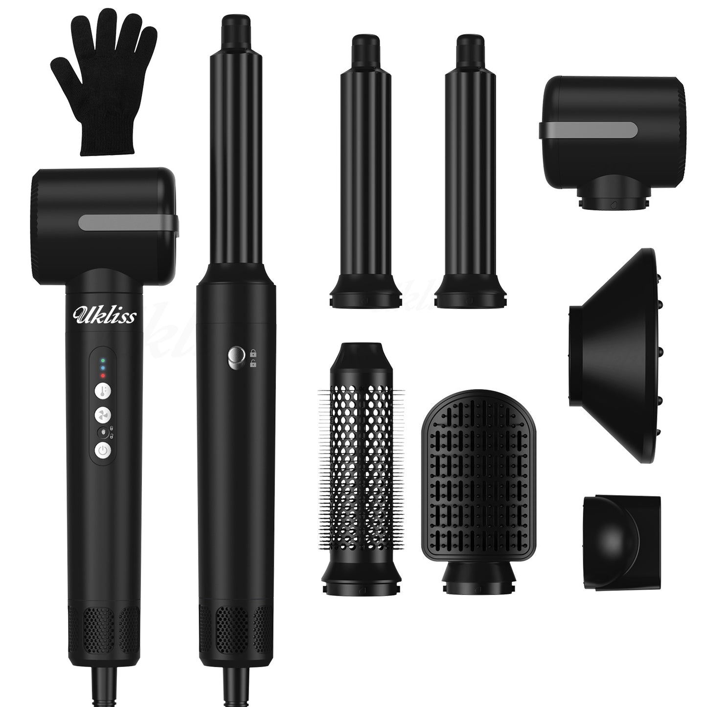 Luxe LSS Blow Dryer Brush 7 In ONE, 110,000 RPM High-Speed Negative Ionic Hair Dryer with Diffuser Concentrator.